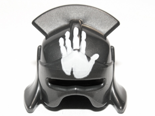 Minifigure, Headgear Helmet Castle with Lateral Comb and Handprint Pattern