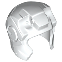 Minifigure, Headgear Helmet Space with Open Face and Top Hinge, with Angular Cheeks  (Iron Man)