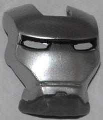 Minifigure, Visor Top Hinge with Silver Face Shield and White Eyes Pattern