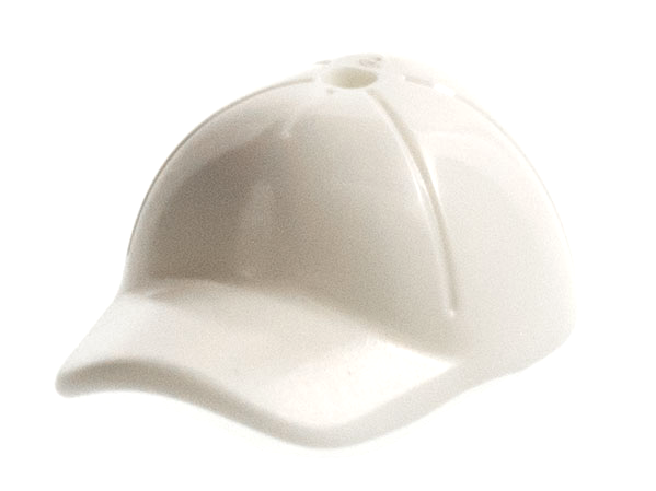Minifigure, Headgear Cap - Short Curved Bill with Seams and Hole on Top