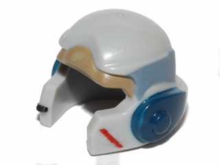 Minifigure, Headgear Helmet SW Rebel with Dark Tan, Sand Blue, and Dark Blue A-wing Pilot Pattern