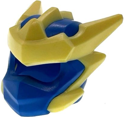 Minifigure, Headgear Helmet with Molded Bright Light Yellow Crests, Barbs, and Knot Pattern