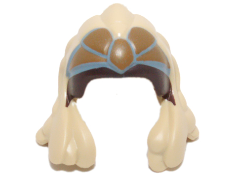Minifigure, Headgear Headdress SW Tholoth with Dark Tan, Blue and Brown Pattern