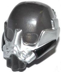 Minifigure, Headgear Helmet Space with Breathing Mask and Black and Silver Markings Pattern