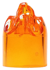 Minifigure, Headgear Head Cover, Flames Small