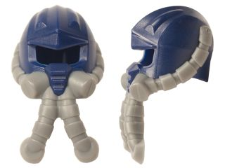 Minifigure, Headgear Helmet Space with Air Mask with Flexible Gray Hoses Pattern