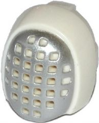 Minifigure, Headgear Fencing Mask with Silver Mesh Pattern