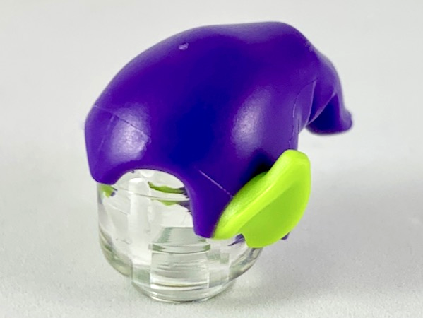 Minifigure, Headgear Hat, Elf Drooping with Molded Lime Pointed Ears Pattern