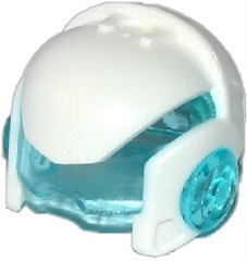 Minifigure, Headgear Helmet Space with Trans-Light Blue Visor and Ear Protectors