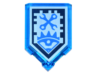 Tile, Modified 2 x 3 Pentagonal with Nexo Power Shield Pattern - Mech Master