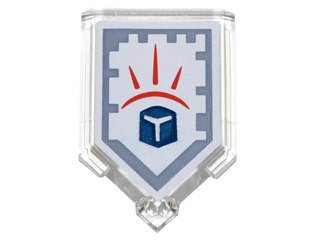 Tile, Modified 2 x 3 Pentagonal with Nexo Power Shield Pattern - Force Field