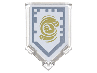 Tile, Modified 2 x 3 Pentagonal with Nexo Power Shield Pattern - Spirit Vortex