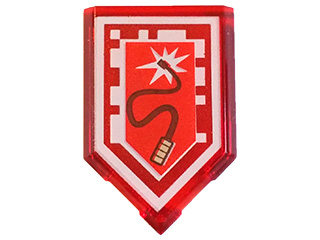 Tile, Modified 2 x 3 Pentagonal with Nexo Power Shield Pattern - Whiplash