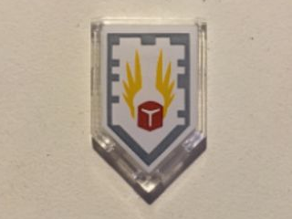 Tile, Modified 2 x 3 Pentagonal with Nexo Power Shield Pattern - Take Off