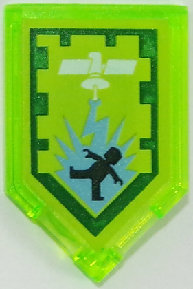 Tile, Modified 2 x 3 Pentagonal with Nexo Power Shield Pattern - Orbital Strike