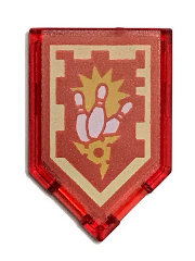 Tile, Modified 2 x 3 Pentagonal with Nexo Power Shield Pattern - Ninja Strike