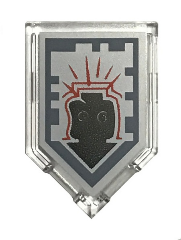 Tile, Modified 2 x 3 Pentagonal with Nexo Power Shield Pattern - Mindbender