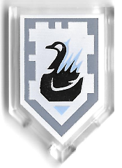 Tile, Modified 2 x 3 Pentagonal with Nexo Power Shield Pattern - Goose Bumps