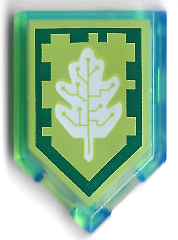 Tile, Modified 2 x 3 Pentagonal with Nexo Power Shield Pattern - Tech Tree