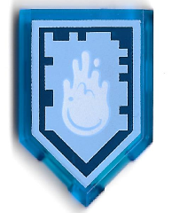 Tile, Modified 2 x 3 Pentagonal with Nexo Power Shield Pattern - Yeti Sneeze