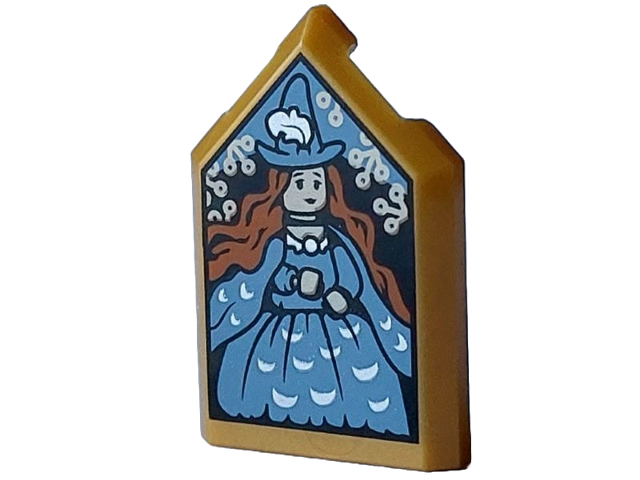 Tile, Modified 2 x 3 Pentagonal with HP Portrait - Damara Dodderidge Pattern