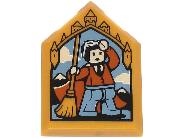 Tile, Modified 2 x 3 Pentagonal with HP Portrait - Jocunda Sykes Pattern