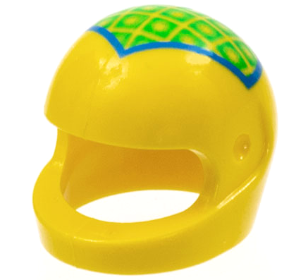 Minifigure, Headgear Helmet Motorcycle (Standard) with Ferrari F. Massa Pattern