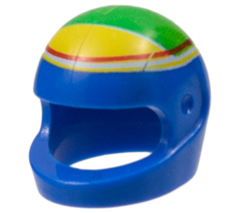 Minifigure, Headgear Helmet Motorcycle (Standard) with Ferrari F. Massa Pattern