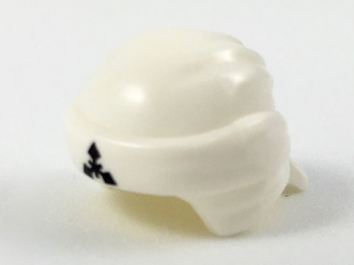 Minifigure, Headgear Ninjago Wrap Type 3 with Molded (Same Color) Bandana and Knot and Printed Black Triangular Symbol Pattern