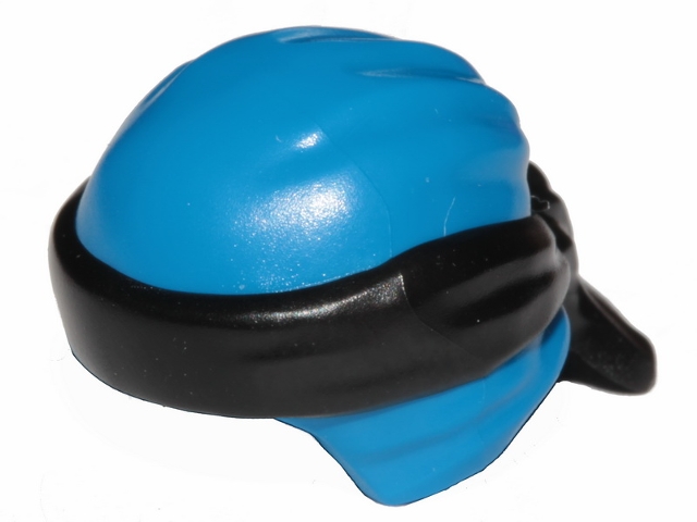 Minifigure, Headgear Ninjago Wrap Type 3 with Molded Black Bandana and Knot  Pattern