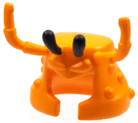 Minifigure, Headgear Mask Lobster Head with Long Antennae and Black Protruding Eyes Pattern