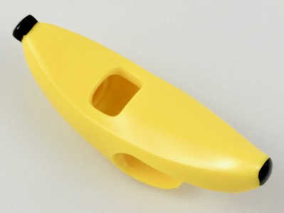 Minifigure, Headgear Head Cover, Costume Banana with Black Tips Pattern