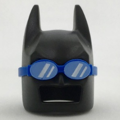 Minifigure, Headgear Mask Batman Cowl (Angular Ears, Pronounced Brow) with Blue Goggles Pattern
