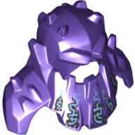 Minifigure, Headgear Head Cover, Armor Spiked with Shoulder Pads, Electricity Shooting Up Pattern