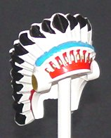 Minifigure, Headgear Headdress Indian with Colored Feathers Pattern