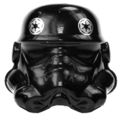 Minifigure, Headgear Helmet SW Stormtrooper, TIE Pilot Pattern