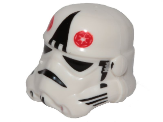 Minifigure, Headgear Helmet SW Stormtrooper, AT-AT Driver with Large Black Triangle Pattern