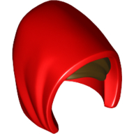 Minifigure, Headgear Hood Basic with Dark Brown Bangs Pattern