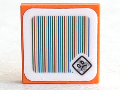 Tile 2 x 2 with Super Mario Scanner Code Bramball Pattern (Sticker) - Sets 71381 / 71413