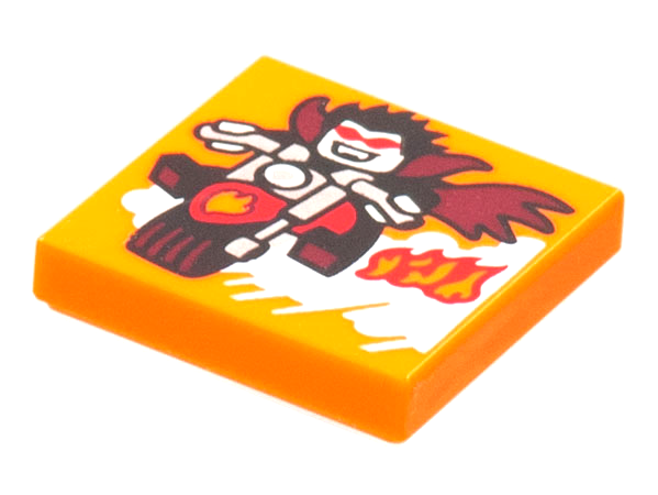 Tile 2 x 2 with BeatBit Album Cover - Vampire on Motorcycle Pattern