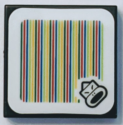 Tile 2 x 2 with Super Mario Scanner Code Boss Sumo Bro Pattern (Sticker) - Set 71388