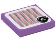 Tile 2 x 2 with Super Mario Scanner Code Big Urchin Pattern (Sticker) - Set 71400