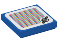 Tile 2 x 2 with Super Mario Scanner Code Dolphin Pattern (Sticker) - Set 71400