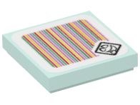 Tile 2 x 2 with Super Mario Scanner Code Polterpup Pattern (Sticker) - Set 71399