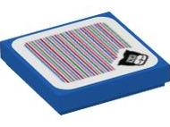 Tile 2 x 2 with Super Mario Scanner Code Ludwig Pattern (Sticker) - Set 71408