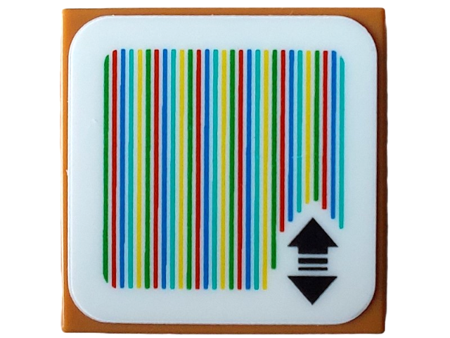 Tile 2 x 2 with Super Mario Scanner Code Double Arrows Pattern (Sticker) - Set 71408