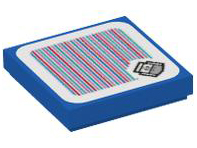 Tile 2 x 2 with Super Mario Scanner Code Boomerang Bro Pattern (Sticker) - Set 71409