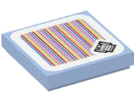 Tile 2 x 2 with Super Mario Scanner Code Big Spike Pattern (Sticker) - Set 71409