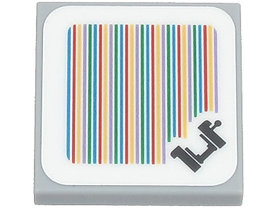 Tile 2 x 2 with Super Mario Scanner Code Swing Pattern (Sticker) - Set 71403