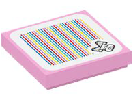 Tile 2 x 2 with Super Mario Scanner Code Wendy Pattern (Sticker) - Set 71418